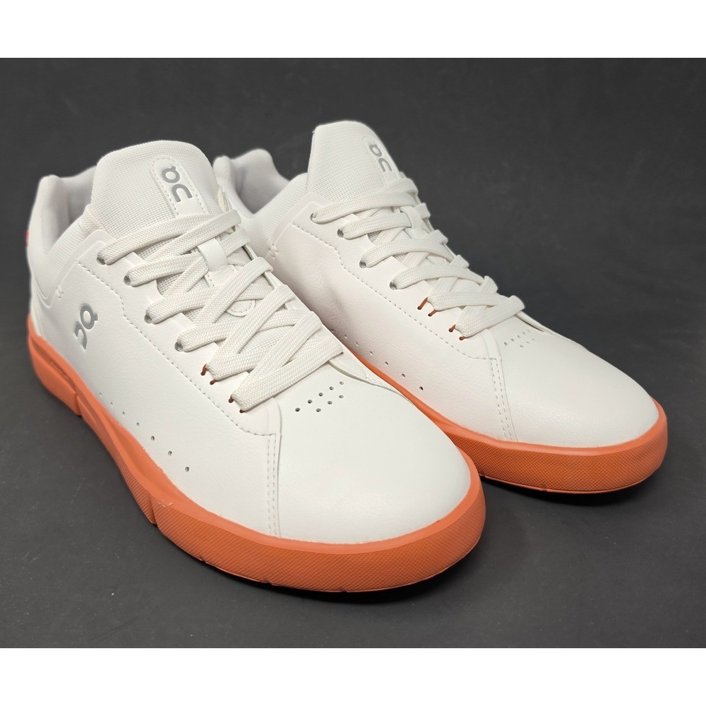 On Running THE ROGER Advantage White‎ Canyon Orange Mens 8 48.98962 Sneaker
